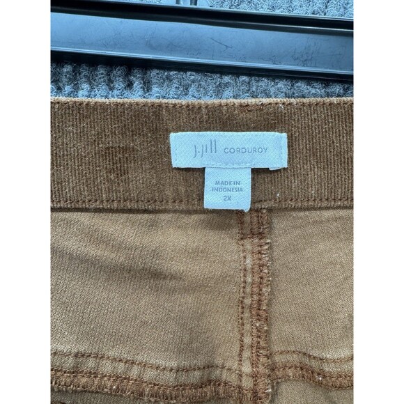 J. Jill Corduroy Pants Womens 2X Brown Pull On Straight Leg Pockets High Rise - Picture 3 of 10